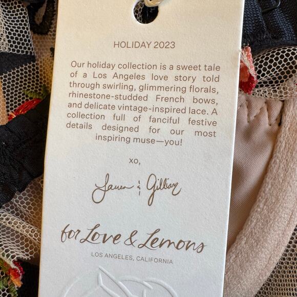 For Love & Lemons Lace Bow Corset Top NWT 32DD Coquette Renaissance Bustier Sexy - Picture 10 of 15